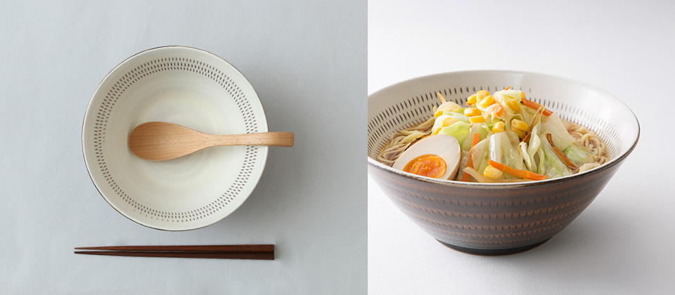 小石原焼のラーメン鉢
