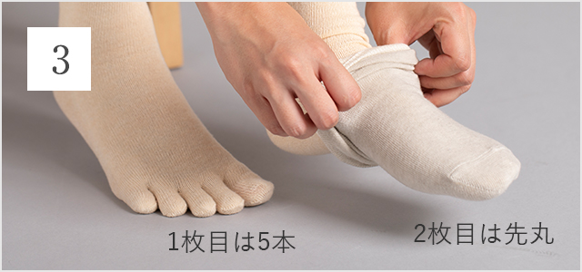 冷えとりくつした