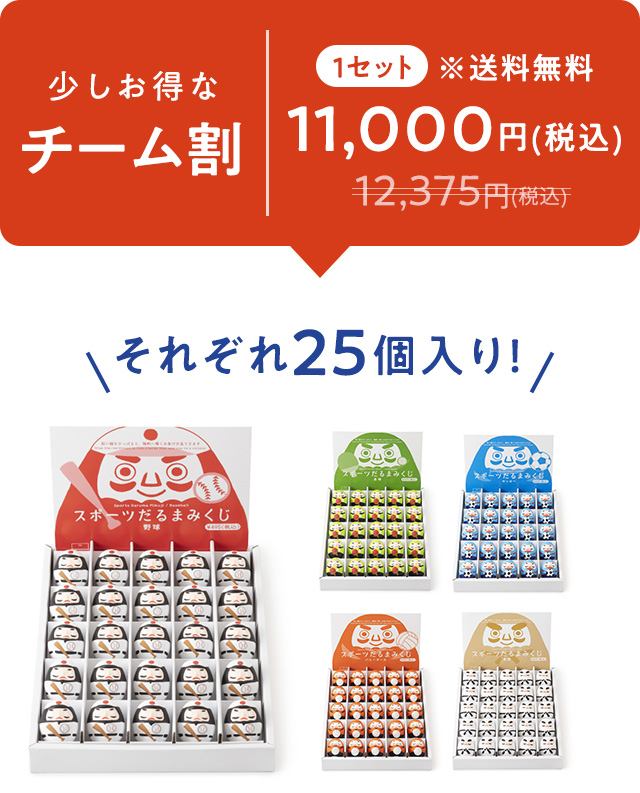 チーム割を開催 スポーツだるまみくじ