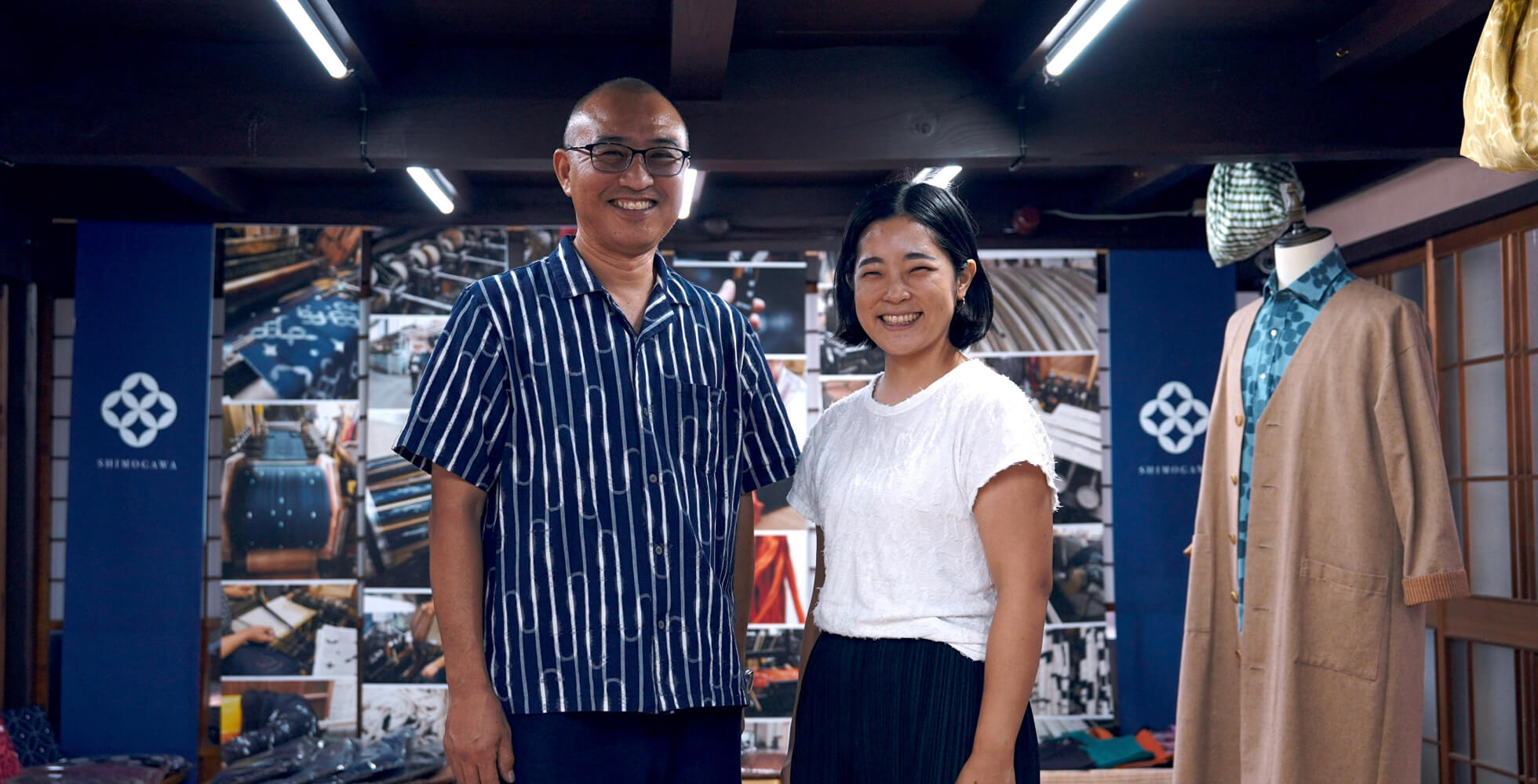 「KOHABAG -Ikat-」の経糸。この美しい配色に緯糸が重なることで、不思議な錯視効果が生まれる